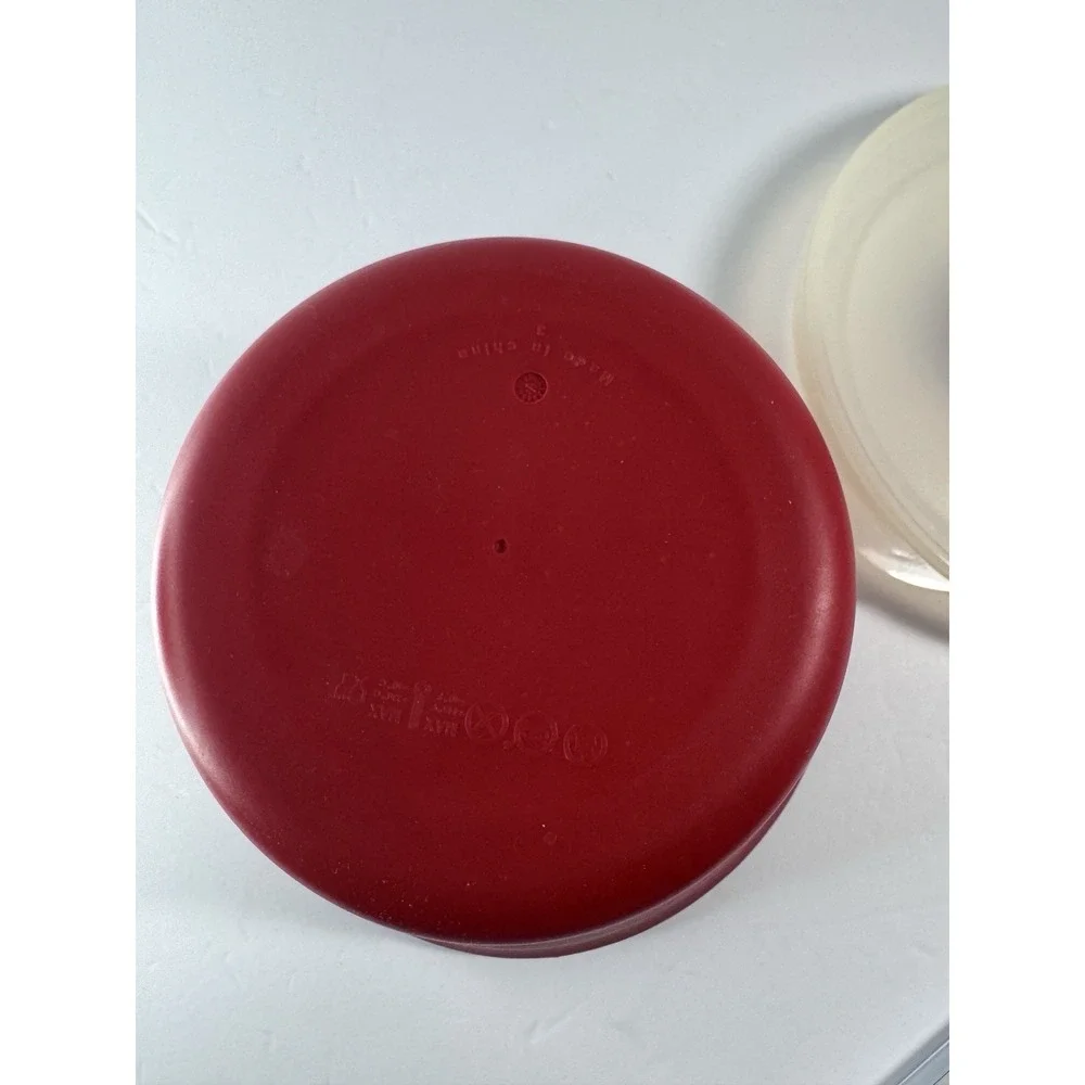 Pampered Chef Microwave Popcorn Maker (#1457) Red Silicone Bowl Collapsible